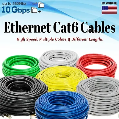 CAT6 Ethernet Patch Cable LAN Network Internet Modem Router Xbox PS3 Cord Lot • $3.99