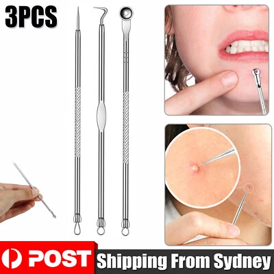 $4.32 • Buy 3x Blackhead Remover Tool Black Spots Needles Pore Cleanser  Extractor Tool Kit