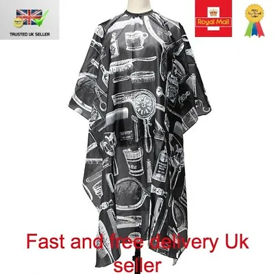 Professional Hairdressing Gown Hair Cutting Salon Barber Cape Unisex Apron In Uk • £4.49