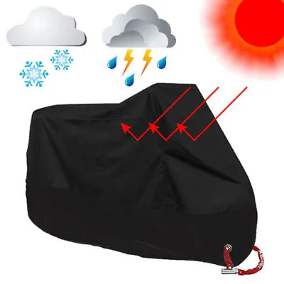 Motorcycle Cover Bike Waterproof Outdoor Rain Dust Sun UV Scooter Protector XXXL • $19.99