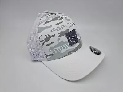 Travis Mathew Trucker Cap Snap Back White Camouflage Print New With Tags • £24.99