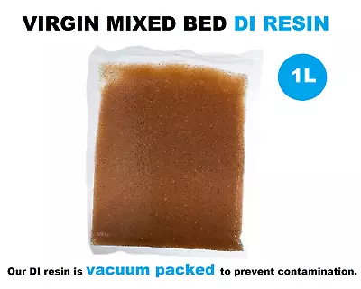 £9.99 • Buy 1L DEIONIZATION MIXED BED DI RESIN For RO Window Cleaning Aquatics Cars Valeting