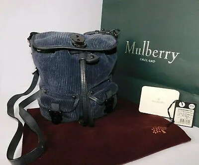Mulberry Tillie Small Drawstring Corduroy Shearling Bag Light Use Rrp £575 • £349