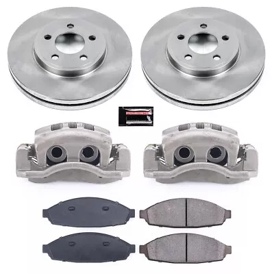 KCOE1364 Powerstop 2-Wheel Set Brake Disc And Caliper Kits Front For Mercury • $393