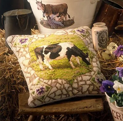 EHRMAN Kaffe Fassett PANSY The COW Tapestry Needlepoint Kit ULTRA RARE Vintage • $180.29
