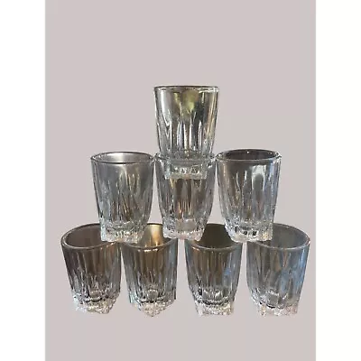 8 Federal Glasses Glass Shot Jigger Whiskey Vintage 2.5  Tall X 1.5  Wide • $22.99