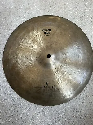 Vintage 80s Era Zildjian 16” A Crash Ride Cymbal - 1159 Grams - Center Cracks • $99