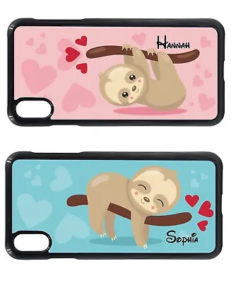 Cute Sloth PERSONALISED Phone Case For IPhone / Galaxy Gift Cover Novelty Girls • £8.95