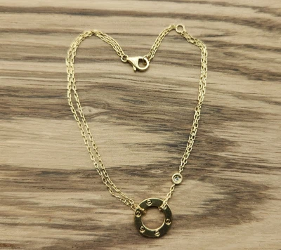£1812.22 • Buy CARTIER Love Circle Charm & Dia Yellow Gold Bracelet.