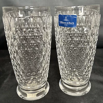 Villeroy & Boch Crystal Boston Highball Tumbler Lead Crystal Germany New Set 2 • $30