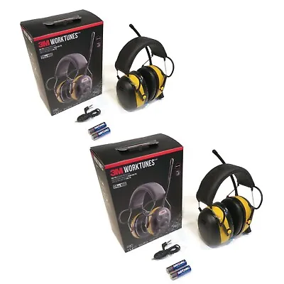 (2-Pack) Peltor Worktunes AM/FM Radio Headphones W/ Batteries 70006983178 90541 • $159.99