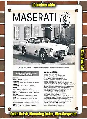 METAL SIGN - 1963 Maserati 3500 GT Superleggera - 10x14 Inches • $24.61