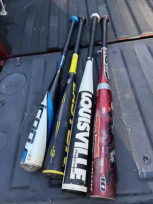 Lot Of 4 Baseball Bats Youth Size Easton Rawlings & Louisville Slugger • $39