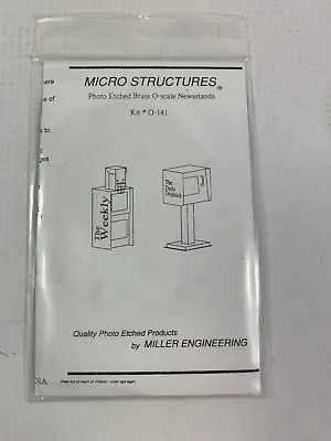 Micro Structures Brass Newstands Kit O-141 • $15