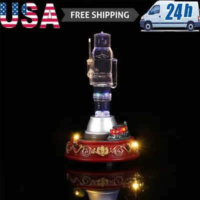 Nutcracker Figure Soldier Christmas Decor Music Train Gifts Clear Acrylic US • $20.79