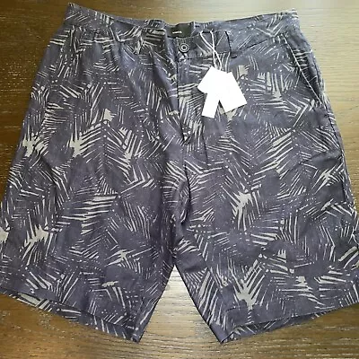 NWT Vince 65935 Mens Coastal Blue Palm Print Slim Shorts Size 34 Hawaiian Trees • $40