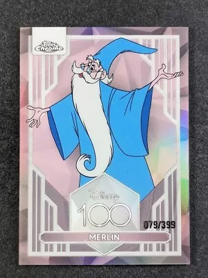 2023 Topps Chrome Disney 100 MERLIN The Sword In The Stone /1399 Pink Refractor • $1.99