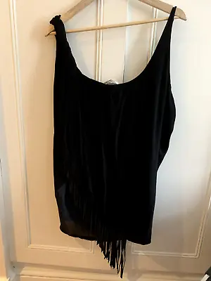£30 • Buy Black Acne Dress With Frills Size 36