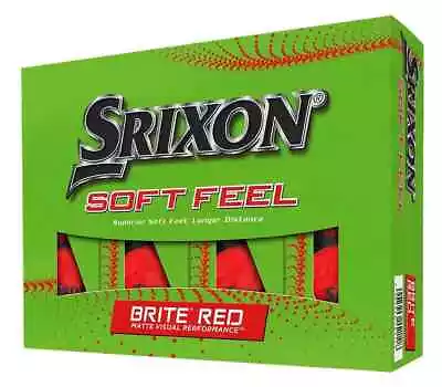 NEW Srixon Soft Feel 2022 Golf Balls - Brite Red - Drummond Golf • $29.95