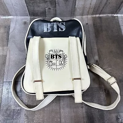 BTS School Backpack Book Bag - 2 Tone Faux Leather • $31.99