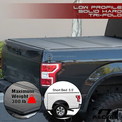 For 2015-2023 Ford F150 5.5'/66  Bed Lo Pro Aluminum Hard Tri Fold Tonneau Cover • $549