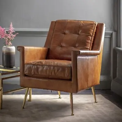 Manero Armchair Brown Leather • £599