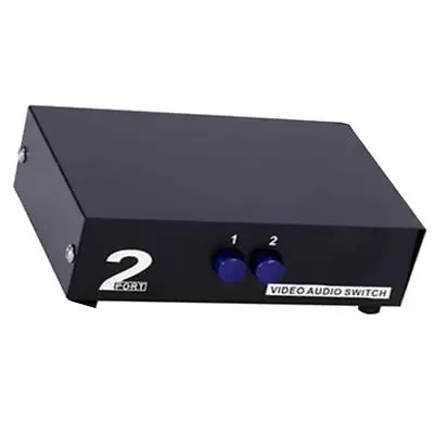 Durable Metal 2-Way 3 RCA Audio Video AV Switch Switcher Input Selector Box • £13.04