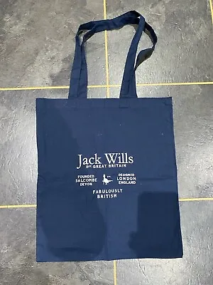 Jack Wills Cotton Tote Bag. Navy Blue. BNWOT • £3.50