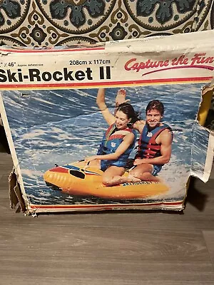 Vintage 1985 Intex Recreation SKI ROCKET Two Person Ski Boat Inflatable 61”x39” • $49.99