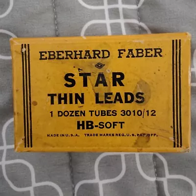 Vintage Eberhard Faber Star Thin Leads Tubes 3010/12 HB Soft Made In USA • $25