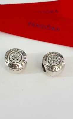 $35 • Buy 1 X NEW Authentic Genuine PANDORA Silver Signature Logo Charm - 791414CZ RETIRED