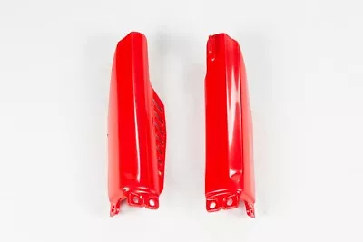 Ufo Red Front Fork Slider Guards Protectors Honda CRF150 R/RB CR85 R/RB • $29.95