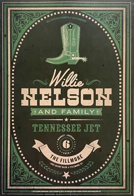 $36.38 • Buy Willie Nelson Concert Poster 2019 F-1678A Fillmore