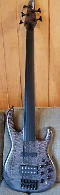 Carvin XB-75pf 2000s - Upgraded Unlined Fretless Deep Antique Brown Quilt W OHSC • $999