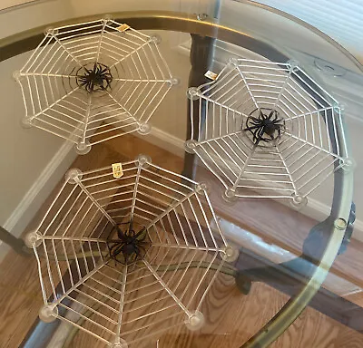 Vintage RUSS Halloween Spider Web Rubber Stretch Suction Window Decoration (3) • $19.95