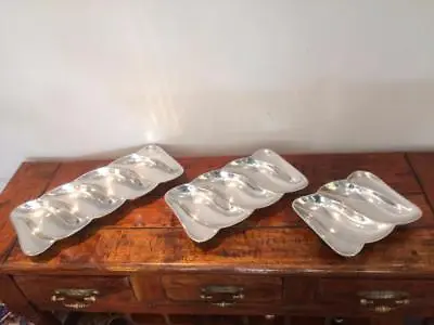 £13.95 • Buy Solid Aluminium Buffet Party Food Serving Dish Table Bowl Platters Tray 3 Sizes