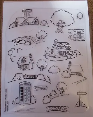 10 X Kanban Patchtown Rubber Stamps - Countryside Scenes • £4