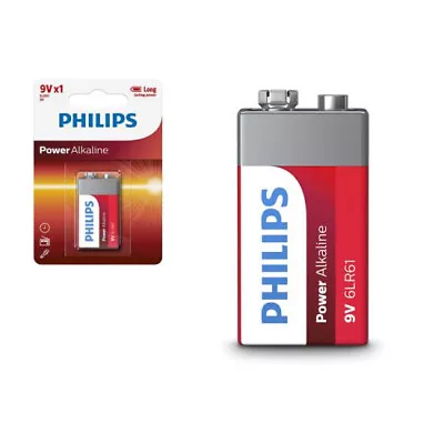 1 Pcs Genuine Philips 9V Alkaline Long Life Power Battery Smoke Alarm Battery • $5.95