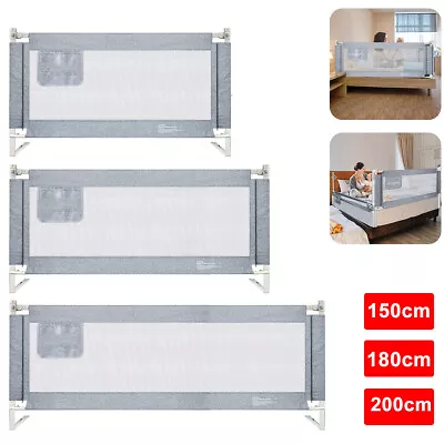 BED SIDE RAIL Safety Guard Baby Kids Cot Children Toddlers 150/180/200cm • £16.49