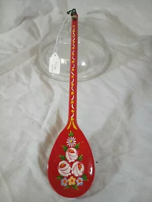 £6 • Buy Red Decorative Wooden Spoon Roses And Castles Hand Painted Barge Ware #01