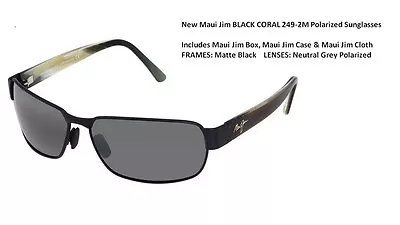 Maui Jim 249-2m Black Coral- Black Frame With Polarized Grey Lenses • $349