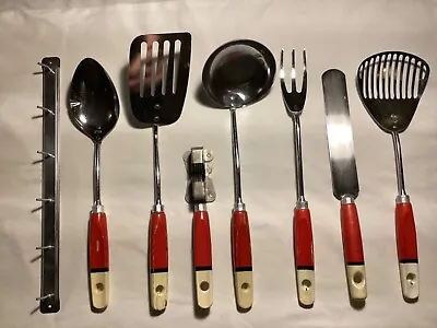 50's/60's Vintage Retro Skyline Prestige Kitchen Utensils With Hooks • £56