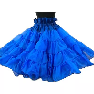 Vintage Big Full Blue Circle Petticoat/Crinoline/Patio/Square/Skater Size M • $69