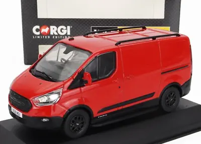 Corgi Vanguards 1/43 2018 Ford Transit Custom Trail 2.0 Van Swb Race Red Va15102 • $44.70