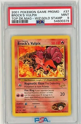 $79.99 • Buy PSA 9 MINT - Gold W Stamp Brock's Vulpix (Magazine Promo) WoTC Pokemon Card