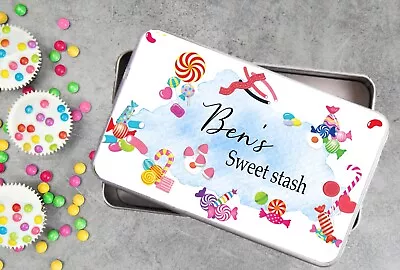 Personalised Sweets Tin Sweets Treat Tin Keepsake Tin Kid Gift Treat Box • £12.50