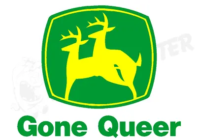 £3.75 • Buy Gone Queer Sticker, Tractor Combine Baler John Deere Case Fendt New Holland