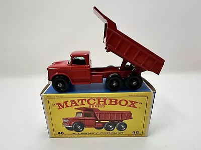 Matchbox Lesney Vintage Dodge Dumper Truck #48 Red Dump In Original Box • $61.10