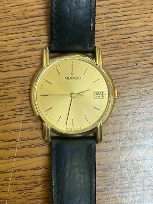 MOVADO 1881 Gold On Stainless Men's Wristwatch 87.C2.886 (NEW BATTERY) PELOVED! • $149.99