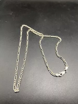 Italy Sterling Silver 20” Figaro Necklace • $22